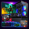 Ігровий комп'ютер "MiXzo Spark" | RX 570 8GB | AMD Ryzen 5 6 ядер |SSD M.2 | Wi-Fi | WIN11| Монітор LED IPS 24"| Ігровий набір