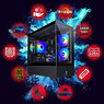 Ігровий комп'ютер "MiXzo Spark" | RX 570 8GB | AMD Ryzen 5 6 ядер |SSD M.2 | Wi-Fi | WIN11| Монітор LED IPS 24"| Ігровий набір