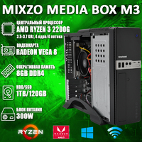 Отличный Мультимедийный ПК MiXzo MEDIA BOX M3 AMD RYZEN 3 2200G + 8GB + 120GB SSD
