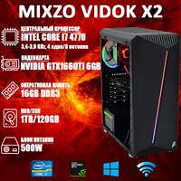 Игровой ПК MiXzo Vidok X2 i7 4770 + GTX 1660TI 6GB + ИГРЫ!