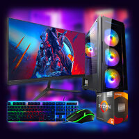 Ігровий комп'ютер "PowerPlay 5600G" | Vega 7 | AMD Ryzen 5 5600G |SSD M.2 | Wi-Fi | WIN11 |Монітор LED IPS 24"| Игровий набір
