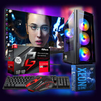 Ігровий Комп'ютер "ZEVS PC10880U" | Radeon RX 570 8GB | Intel Xeon E5-2667 v3 | Wi-Fi | WIN10|SSD M.2|Монітор LED IPS 24"